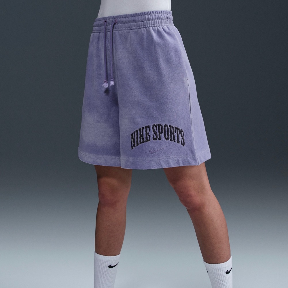 Nike Sportswear Phoenix Fleece High-Waist French Terry Shorts, Purple Sz S
